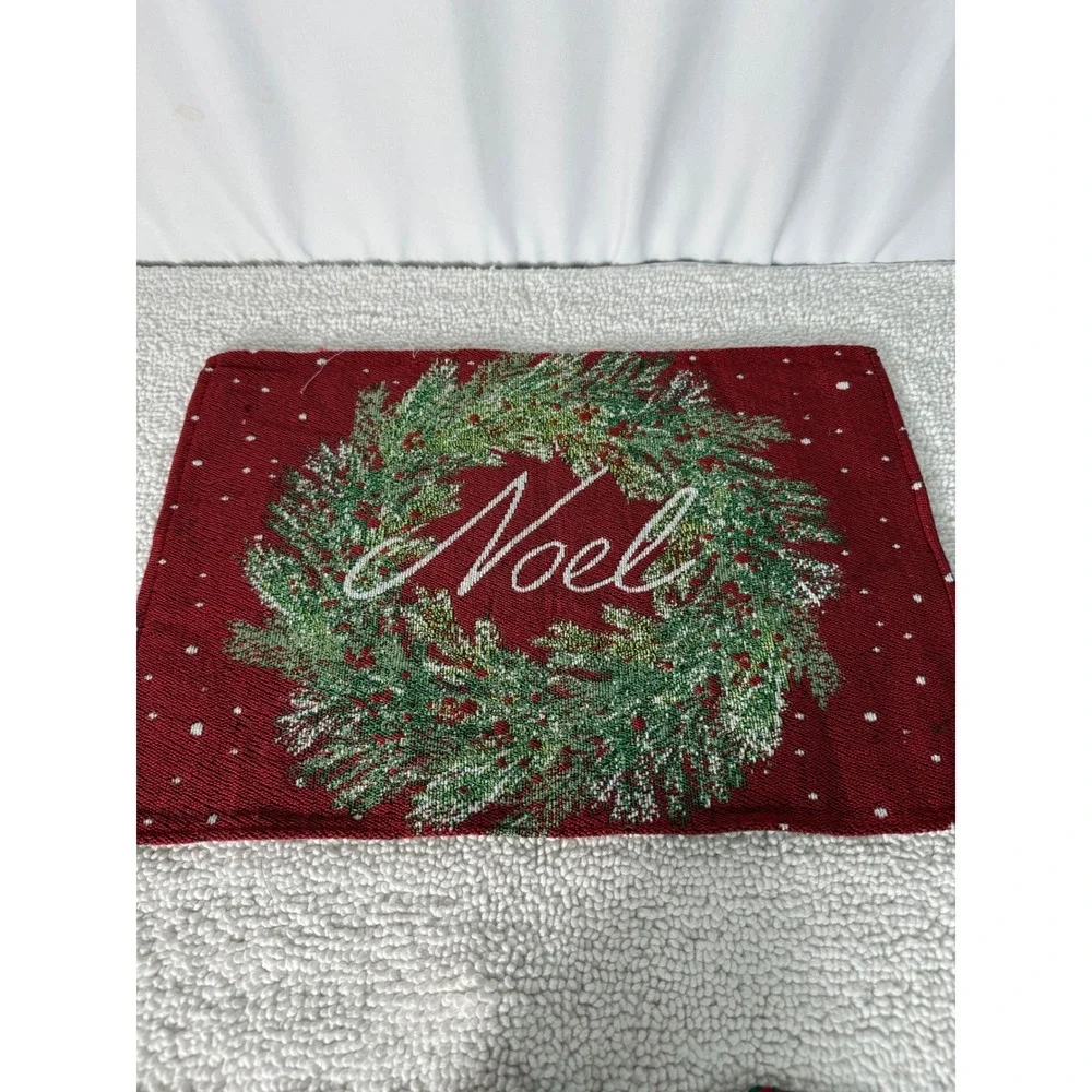 VTG Christmas‎ Linen Set, Table Cloth, Hand Towels, Placemats, Napkins 12 Piece